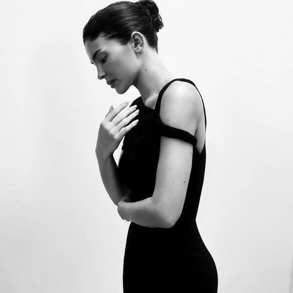 KHY DROP 004 Black Suede Stretch Twist Maxi Dress Size Medium - Picture 14 of 16